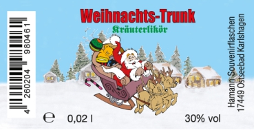 Weihnachtsmann 0.02l Kräuterlikör 30%vol.